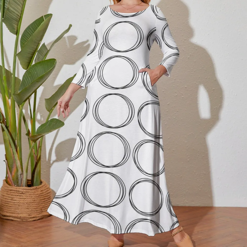 *Spring   Summer Collection* Plus Size Long Sleeve Pocket Maxi Dress