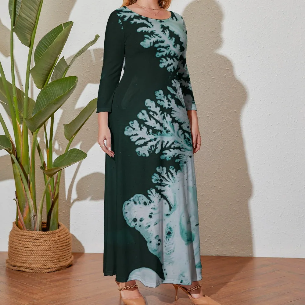 *Spring   Summer Collection* Plus Size Long Sleeve Pocket Maxi Dress