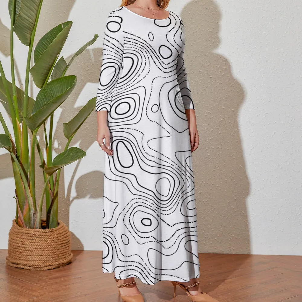 *Spring   Summer Collection* Plus Size Long Sleeve Pocket Maxi Dress