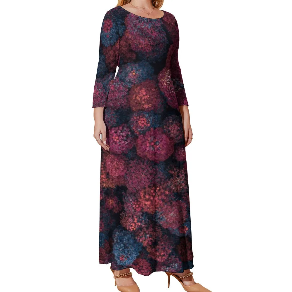 *Spring   Summer Collection* Plus Size Long Sleeve Pocket Maxi Dress