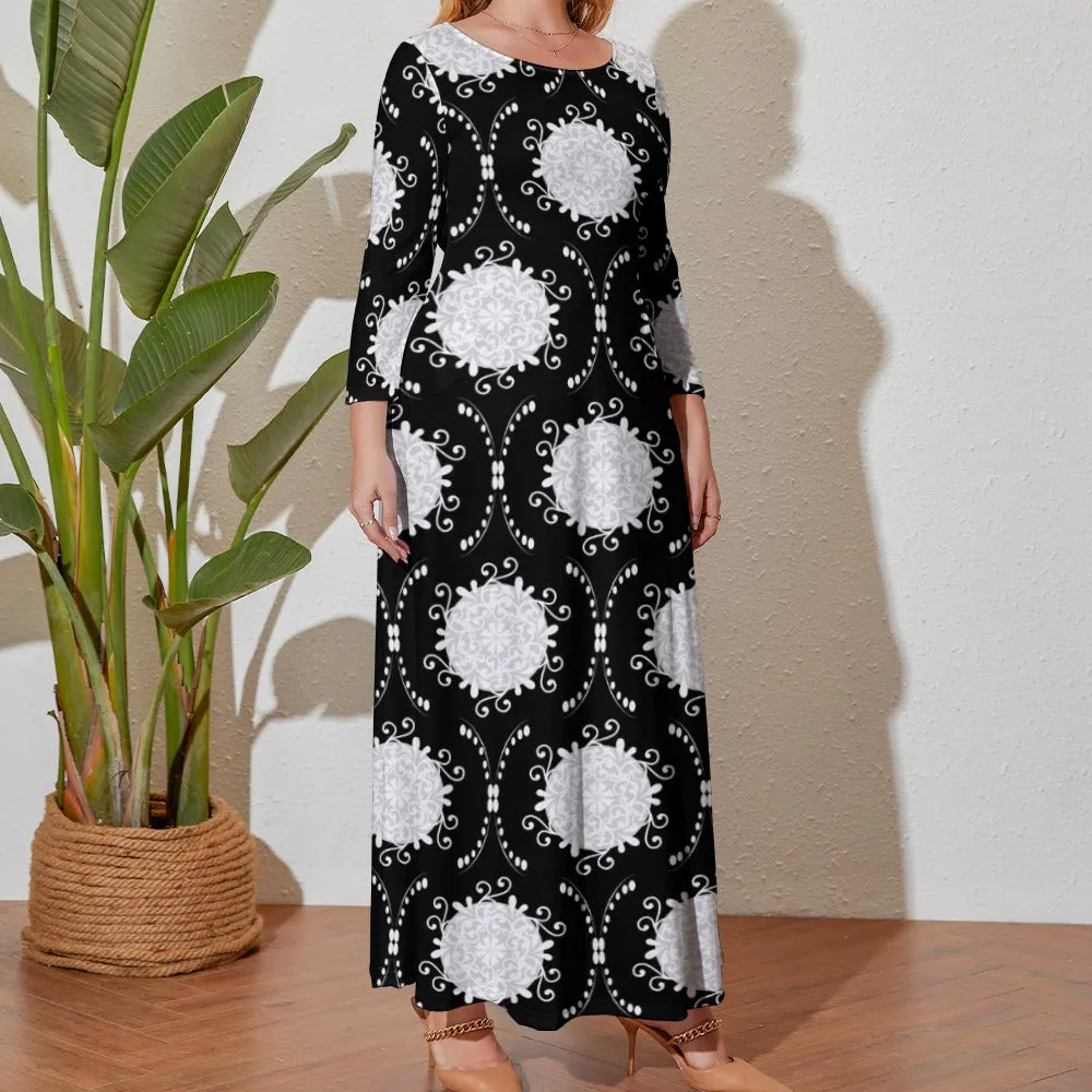 *Spring   Summer Collection* Plus Size Long Sleeve Pocket Maxi Dress