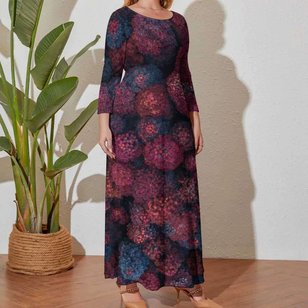 *Spring   Summer Collection* Plus Size Long Sleeve Pocket Maxi Dress