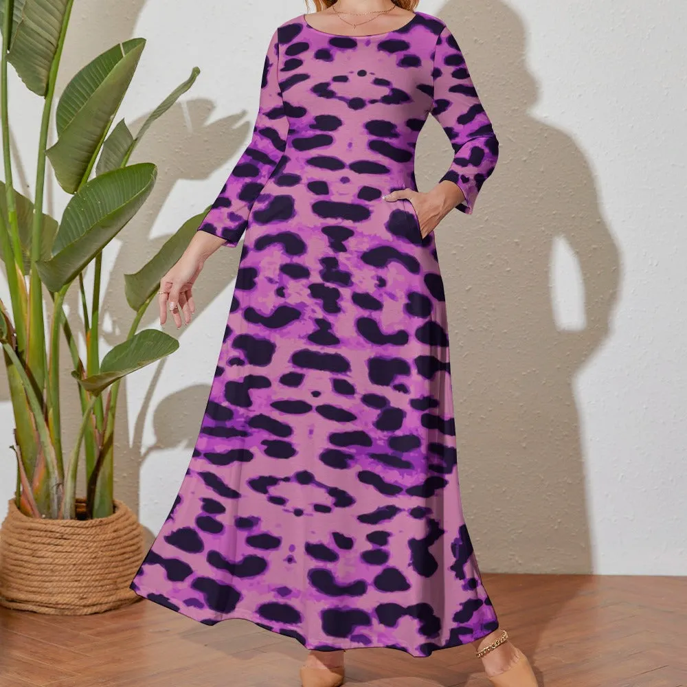 *Spring   Summer Collection* Plus Size Long Sleeve Pocket Maxi Dress