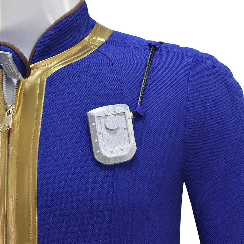 Vault 75 Jumpsuit Fallout Vault Cosplay Costume Vault Dweller Blue Jumpsuit Halloween Suit