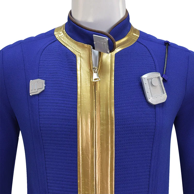 Vault 75 Jumpsuit Fallout Vault Cosplay Costume Vault Dweller Blue Jumpsuit Halloween Suit