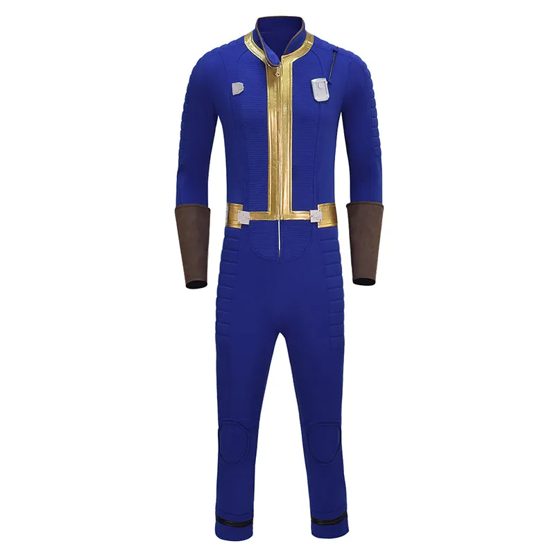 Vault 75 Jumpsuit Fallout Vault Cosplay Costume Vault Dweller Blue Jumpsuit Halloween Suit