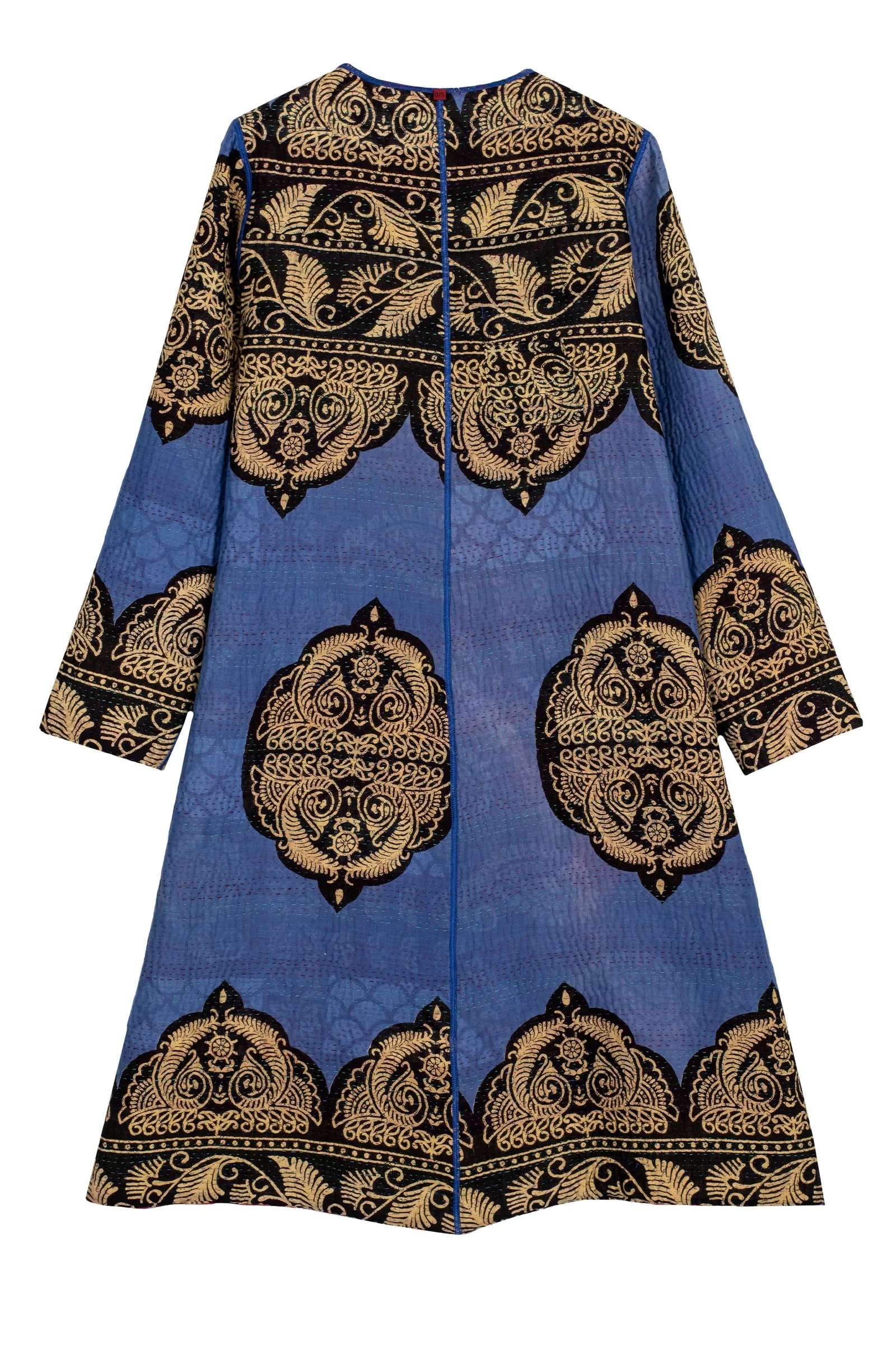 VINTAGE COTTON KANTHA CREW NECK COAT