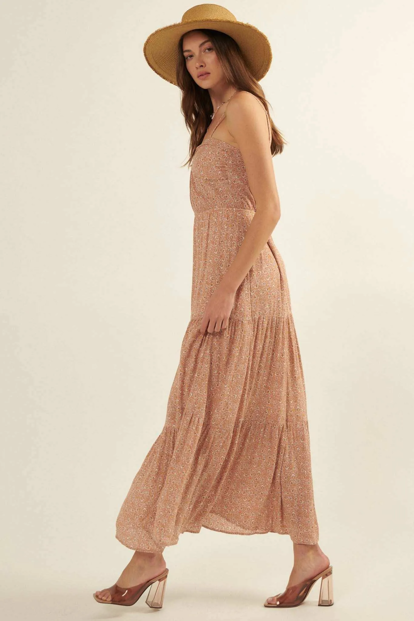 Wildflower Glen Floral O-Ring Maxi Sundress