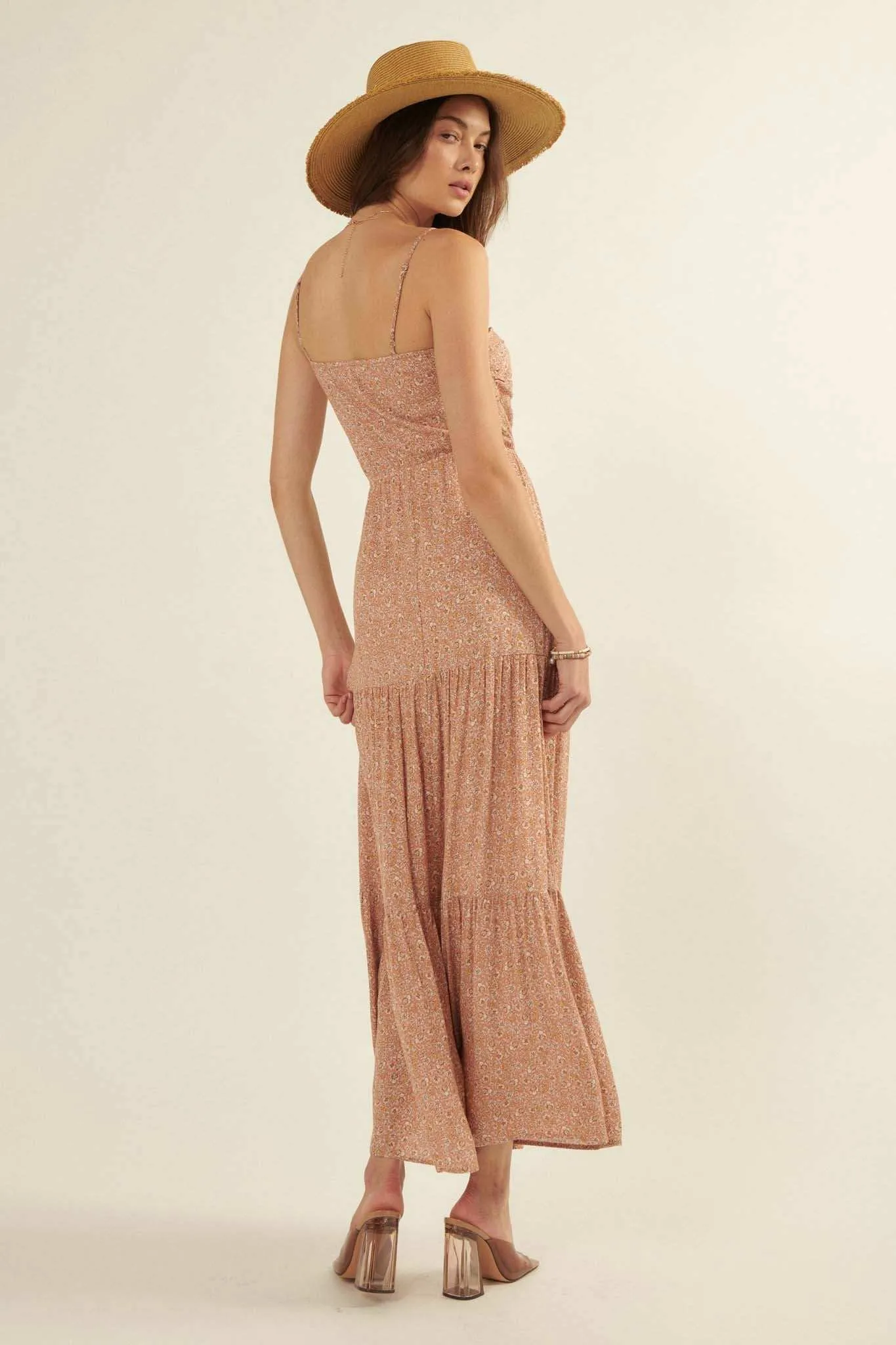 Wildflower Glen Floral O-Ring Maxi Sundress